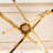 Golden Dining Table With Cross Metal Legs And Glass Surface, 35.06 In Depth, Stable Time - Efficient Top Kitchen Legs, Width, Innovative Details-1491451813