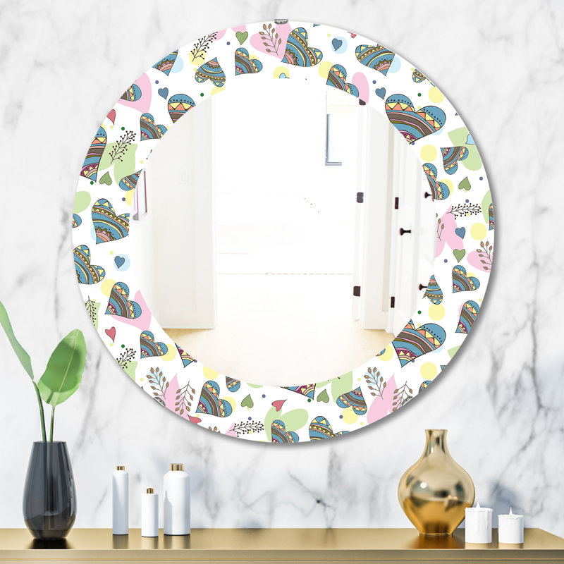  Miroir mural, H 31,5 po x l 31,5 po, Floral