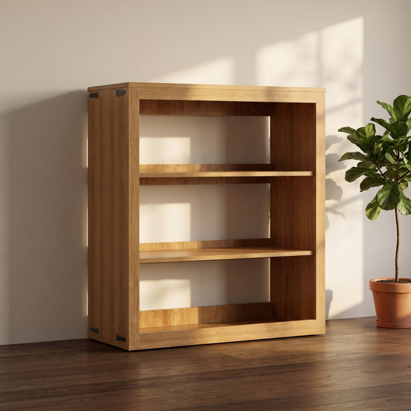 Bibliothèque de bricolage ouverte, support de rangement moderne en bois pour salon, bureau et bureau, Brun