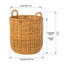Grand panier de rangement rond en rotin avec poignées Lacak-1651507493