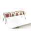 Banc tribal en tissu de coton multicolore avec pieds en épingle en métal Castulo-1239305772