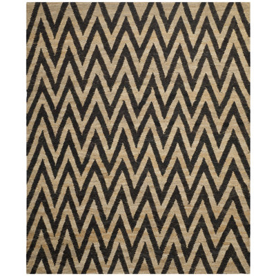 Louisos Hand Knotted Jute Chevron Rug