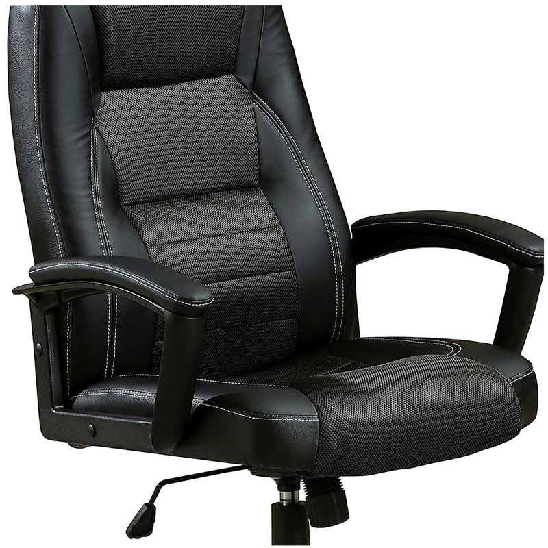 Chaise de bureau noire à roulettes