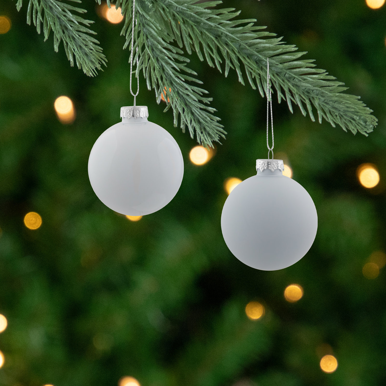 Northlight Seasonal 3" Glass Bauble, White