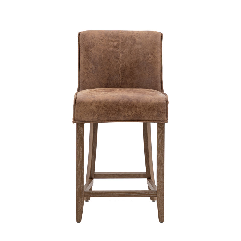 Align Upholstered Counter Stool, Brown
