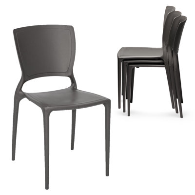 Tramontina Sofia Stackable Dining Chairs with Closed Back – Sleek and Supportive Seating for Everyday Style