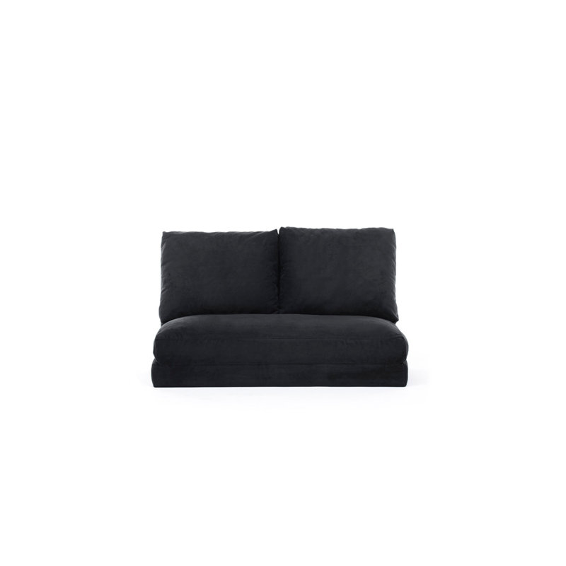 Canapé convertible de 72,8 po de largeur Clarington, 100 % polyester noir