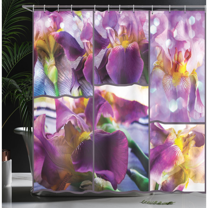 Shower Curtain with Hooks Included, 75"H x 69"W