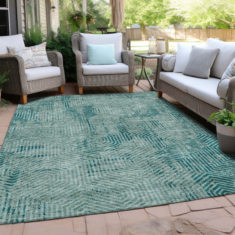 Tapis intérieur / extérieur Maliana, Rectangle 2 pi 6 po x 3 pi 10 po
