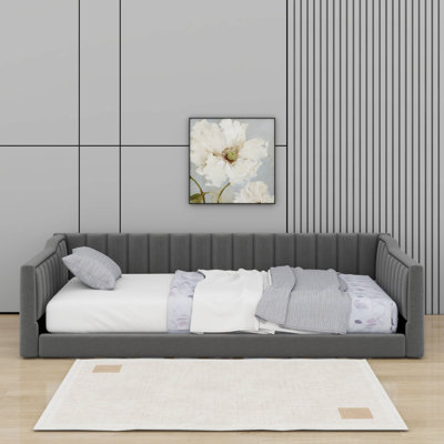 Twin XL Upholstery Daybed And Side Storage Pocket