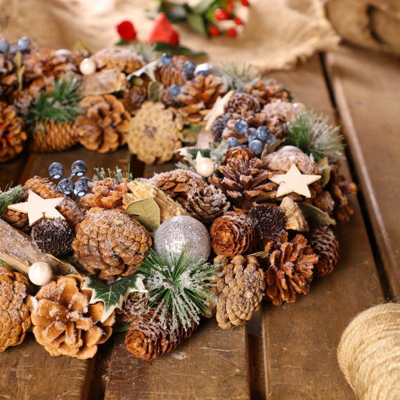 Dried Pinecones 50cm Wreath