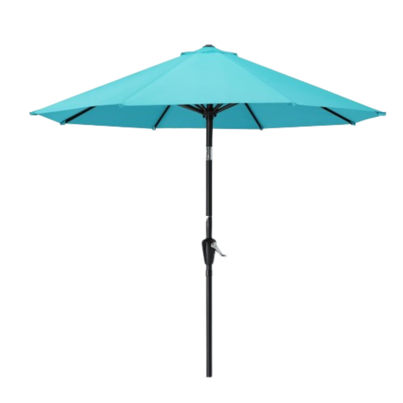 Parasol de marché avec manivelle Lorola, Turquoise