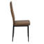 Abrion 47.5 cm H Suede Side Chair in Brown