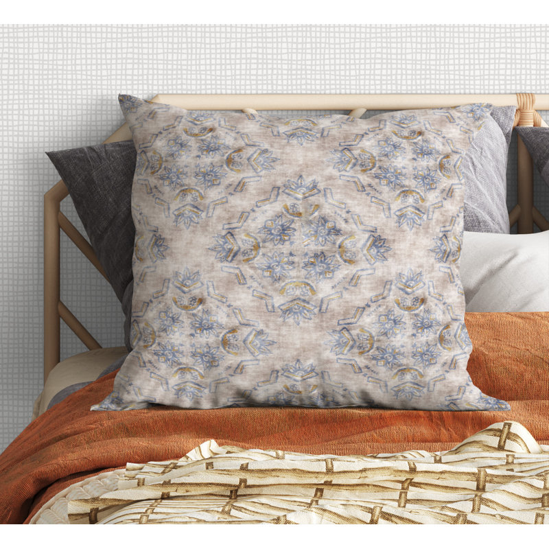 Floral Outdoor Reversible Throw Pillow, 16" x 16"