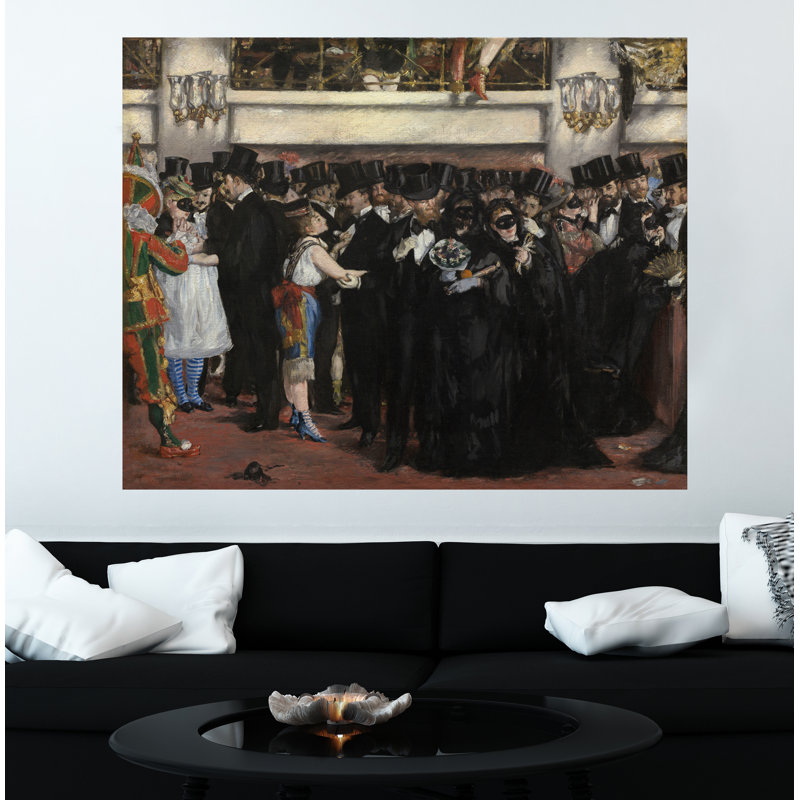 Masked Ball At The Opera by Edouard Manet - Wrapped Canvas Print, 101cm H x 152cm W
