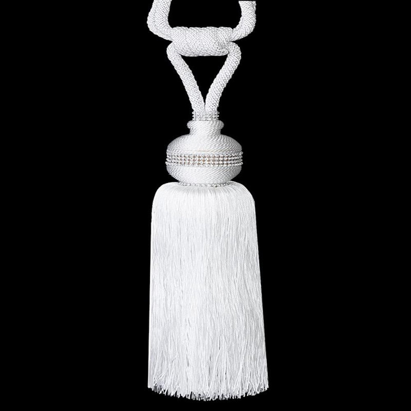 Menik Fabric 10cm Curtain Tieback, White