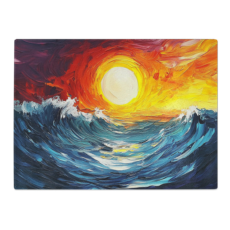 Ocean Sunset Vol.2  Glass Chopping Board