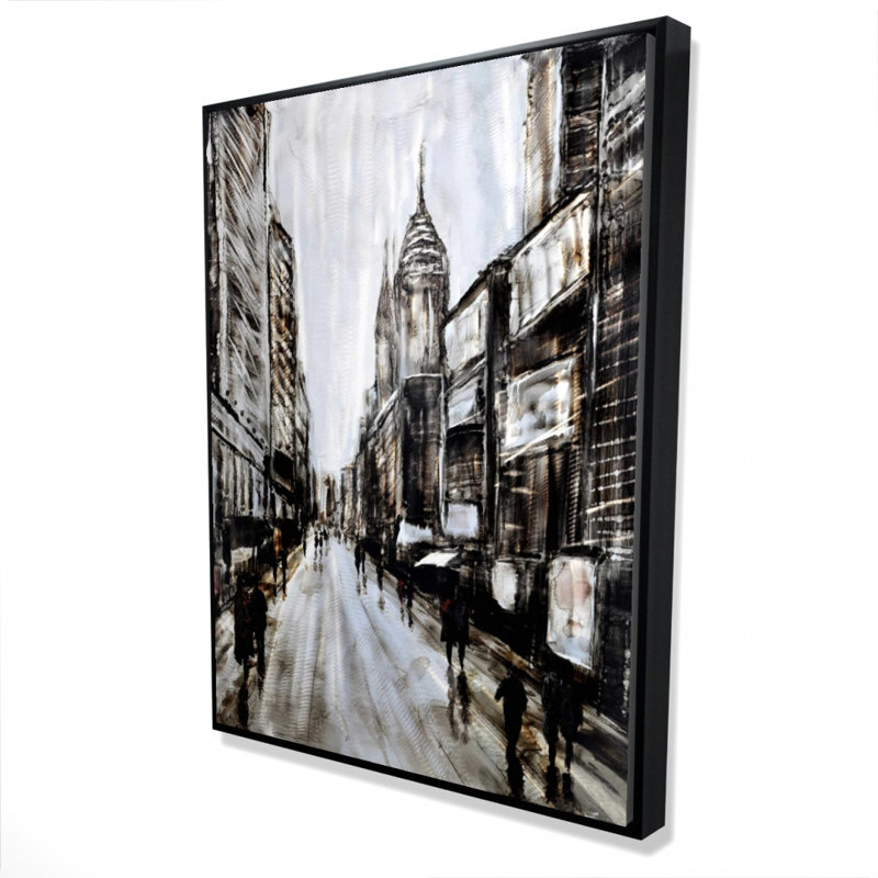 Busy Gray Street, reproduction sur toile