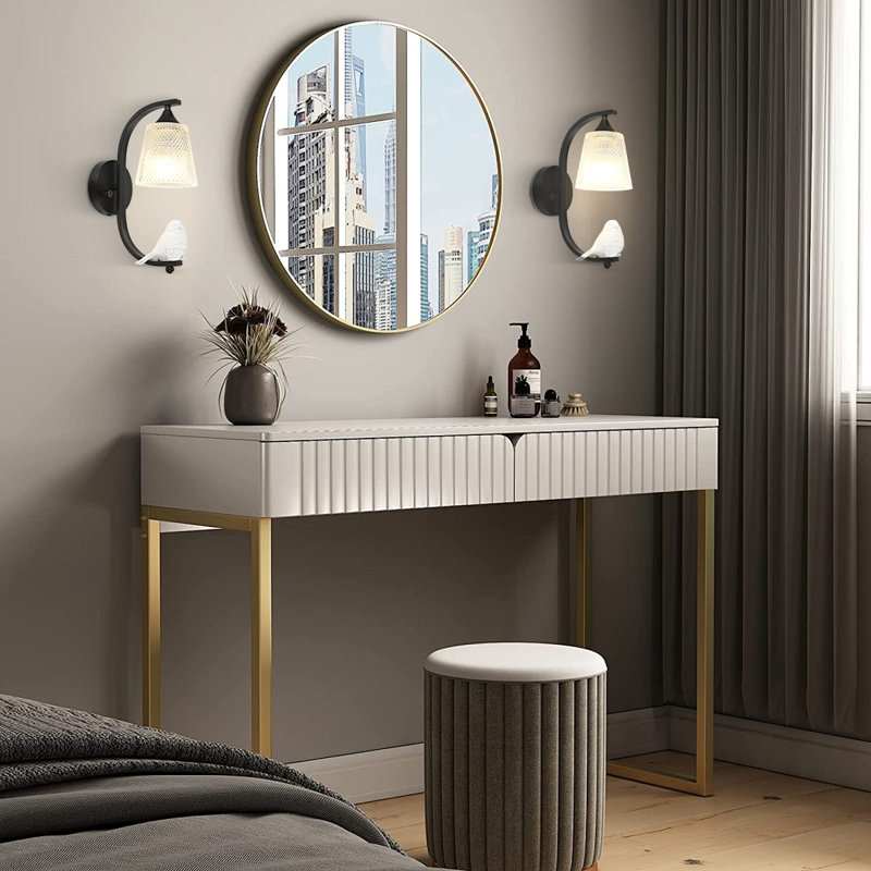 Oritse Plug-in Hardwired Dimmable Wall Sconce with Bulbs (Set of 2), Black