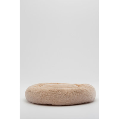 Cozy Pet Bed, Cream, 18.5 x 18.5 x 3.9 inches | 100% Polyester with Bead Fiber Fill | Machine Washable at 86°F | Perfect for Small Dogs & Cats, Soft and Comfortable Design for Ultimate Relaxation
