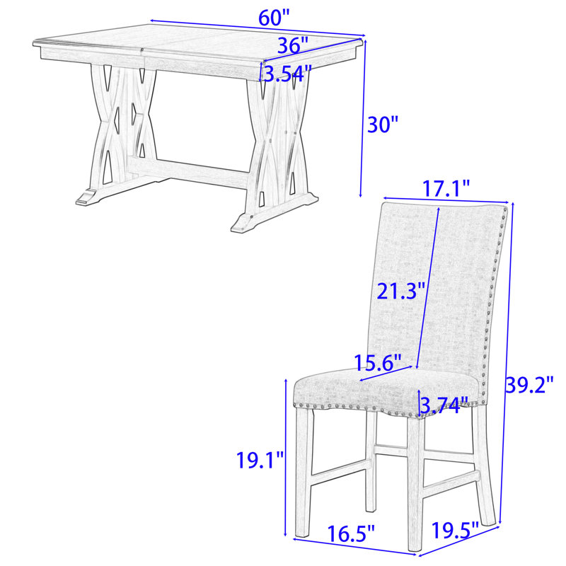 Linnett 6 - Person Extendable Dining Set
