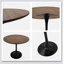 Table de salle à manger ronde polyvalente avec plateau en panneau de fibres à densité moyenne et base à piédestal, idéale pour les espaces compacts et les intérieurs modernes