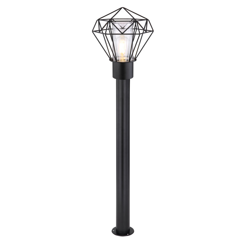 Couronne Black Stainless Steel Pathway Light, 100cm H x 25.5cm W x 22.5cm D