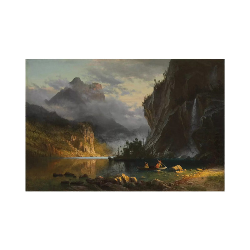 Indiens, pêche à la lance, 1862 - Giclée sur toile tendue avec châssis