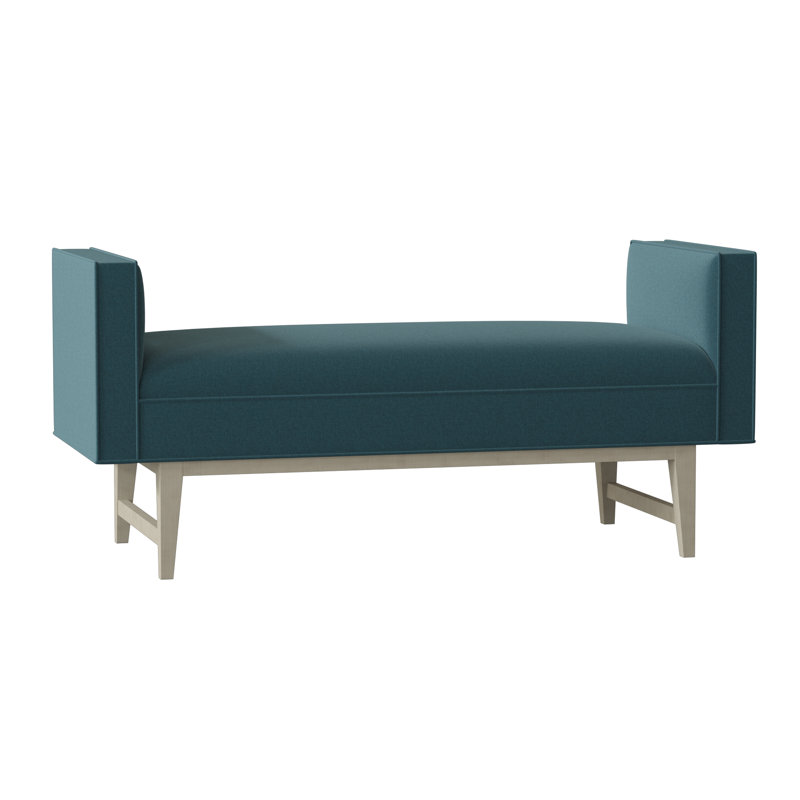 Luna Upholstered Bench, Turquoise (8789 91), Hazelnut