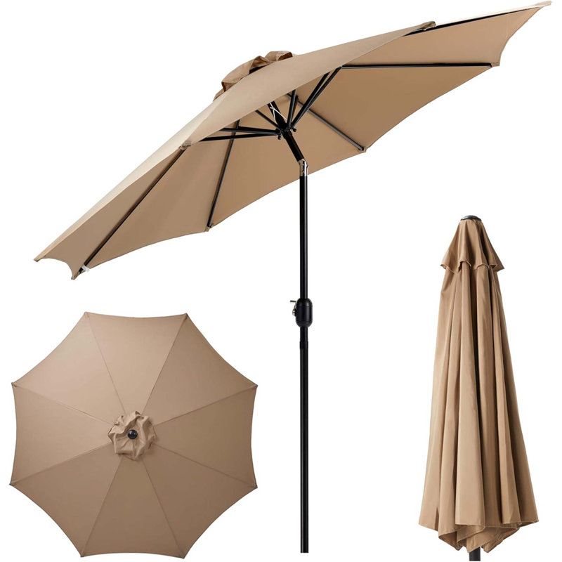 Parasol d'extérieur 9 pi 9 pi, Kaki
