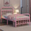 Lit plateforme classique en fer avec tête de lit et pied de lit-866371548-901025118