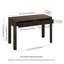 47.5" Wide Fluted Desk with Soft-Glide Drawers — Alder Brown Scandinavian MDF Writing Desk for Home Office | Gardeina-1152165719