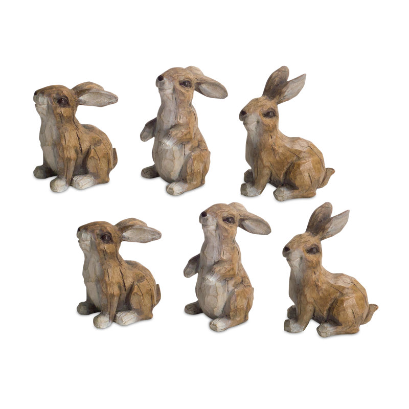 Jaheim Rabbit 6 Piece Figurine Set