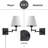 Jagdeep Plug-in/Hardwired White Swing Arm Sconce-1534469203