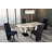WHITE/BLACK DINING TABLE SET