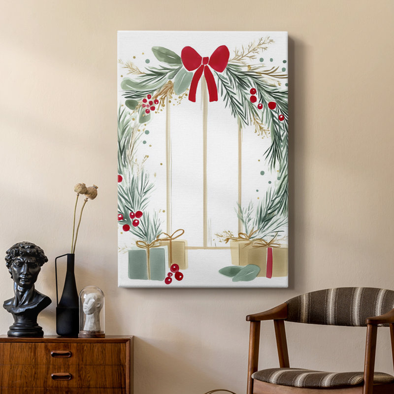 Art des Fêtes de Noël CMXV III - galerie sur mesure Cavas, H 36 po x l 24 po