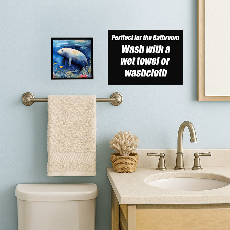 Manatee Framed Metal Print