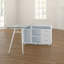 L-Shaped Glass Top Executive Desk