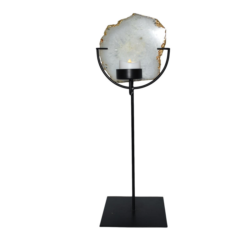 12'' H Tabletop Tealight Holder, Grey