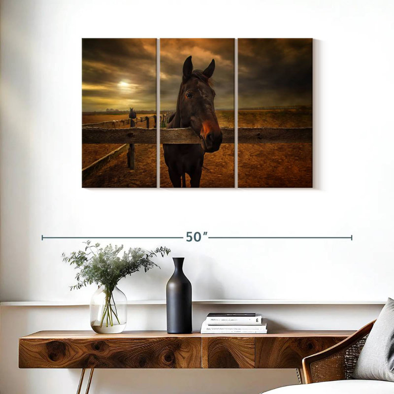 Cheval de ferme, H 24 po x l 38 po