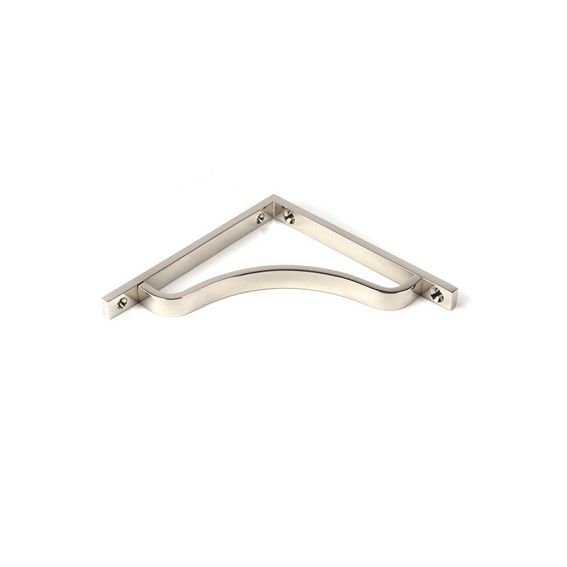 Abingdon Shelf Bracket, Polished Nickel, 15cm H x 5.9cm W x 1.5cm D