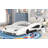Race Car-Shaped Platform Bed With Wheels-470261159