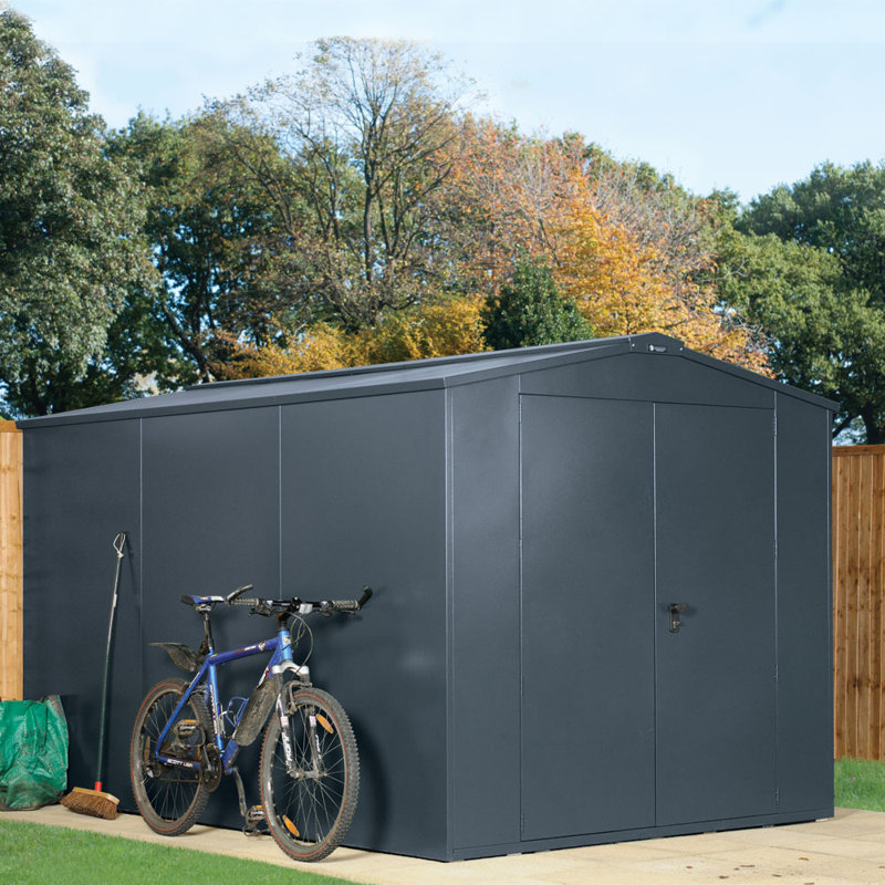 Gladiator 7 ft. W x 11 ft. D Apex Metal Shed, Ivory