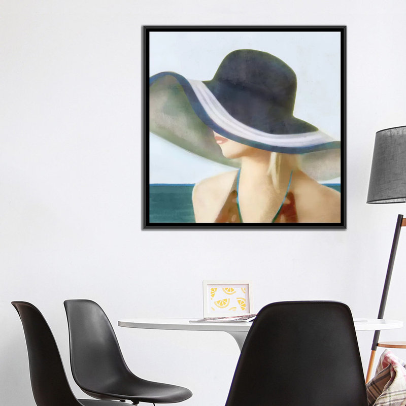 «Beth», reproduction sur toile, H 18 po x l 18 po x P 1,5 po, Toile avec cadre noir, Pas de tapis