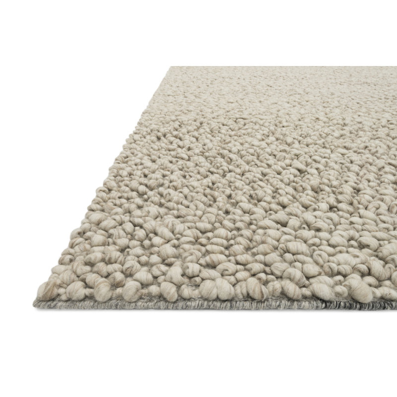 Quarry Wool Area Rug in Beige, Rectangle 2' x 3'
