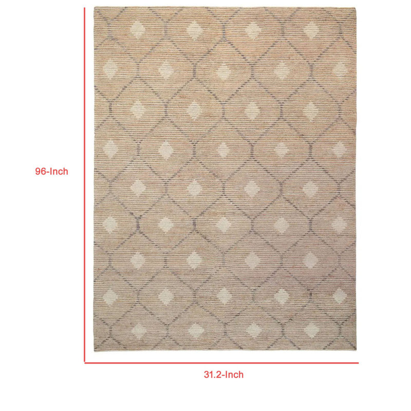Reign Geometric Area Rug in Brown, Rectangle 9' x 12'