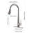 Single Handle Stainless Steel Kitchen Sink Faucet With Pull Down Sprayer-118543629