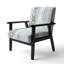 Fauteuil d'appoint rembourré à motif géométrique moderne 'Haettich - Syrah blanchi - rembourré