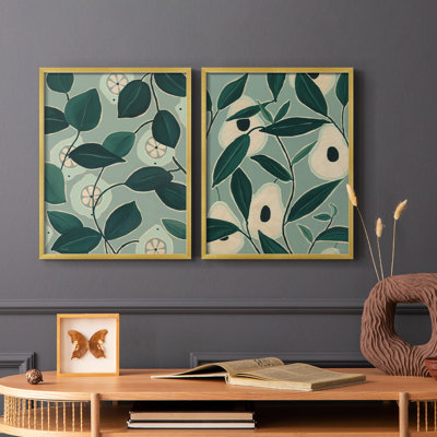 Limes monochromes - reproduction encadrée de qualité supérieure - prête à être accrochée - aucun clou requis - aucun clou requis