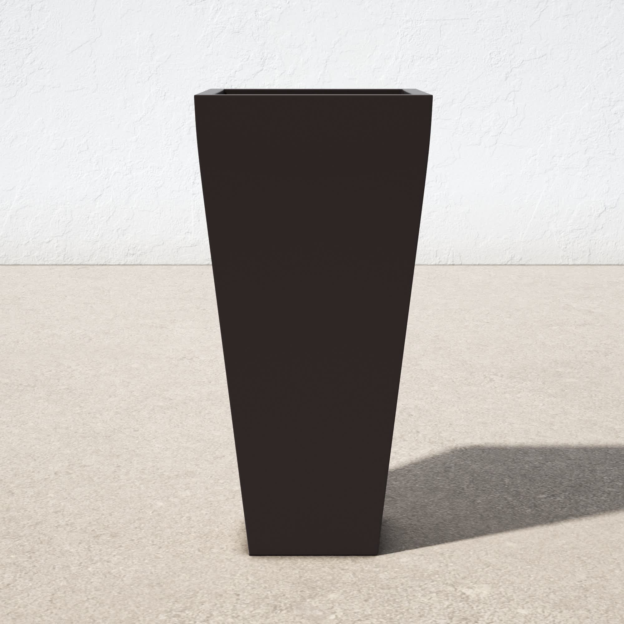 Robards Fiberglass Pot Planter, 30" H x 15" W x 15" D, Brown